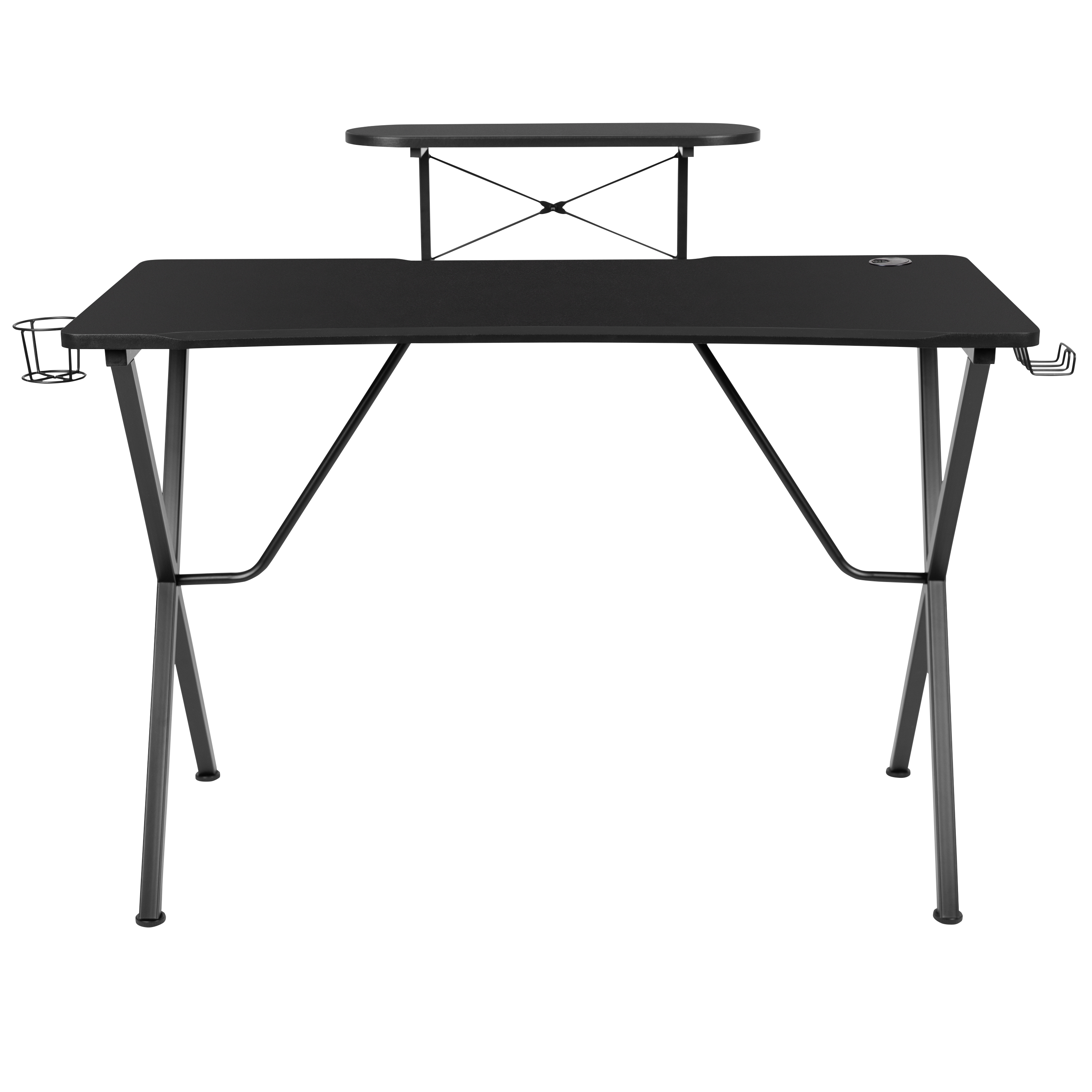 Portavasos de escritorio para juegos negro/blanco, gancho para auriculares, soporte para monitor - Imagen 17 de 24