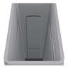 Rubbermaid Commercial, Vented Slim Jim, 23 gal, Resin, Gray, Rectangle, Receptacle