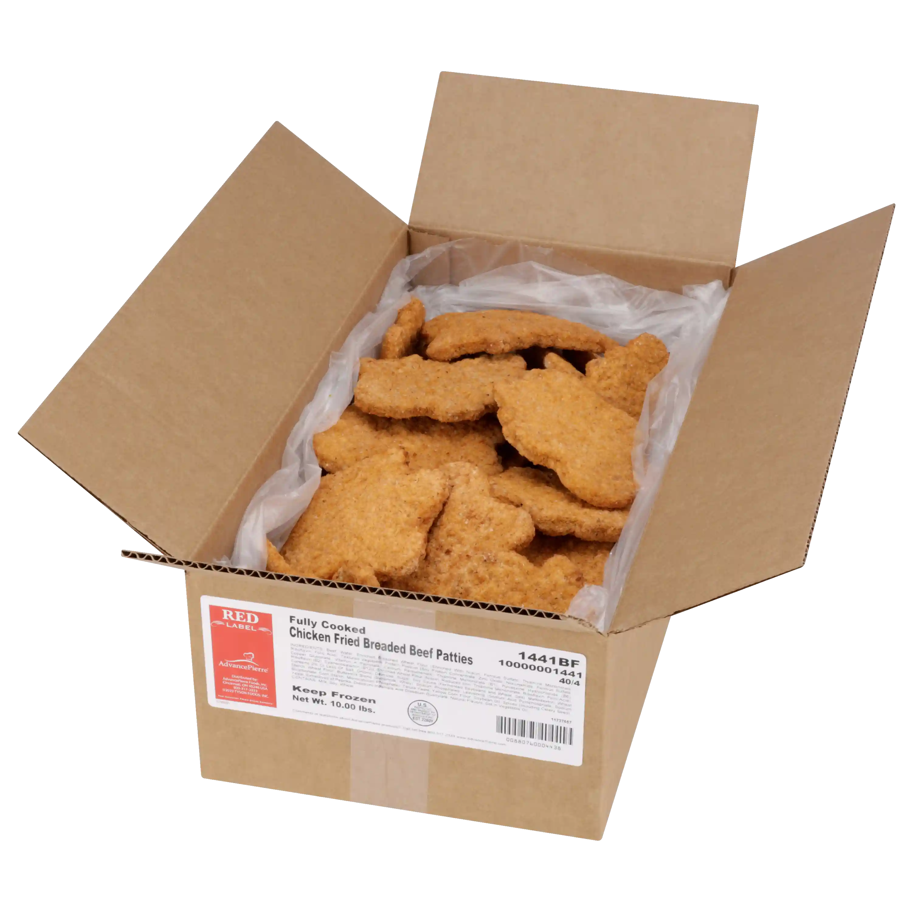 AdvancePierre™ Red Label Fully Cooked Breaded Western Crumb Style Country Fried Beef Patties, 4 oz_image_31
