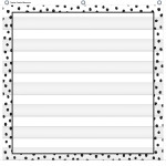 Teacher Created Resources&reg; Black Painted Dots on White 7 Pocket Chart, 28" x 28" TCR20103