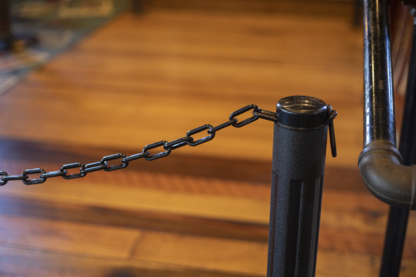 ChainBoss Stanchion - Black Empty with Black Chain 35