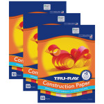 Tru-Ray&reg; Construction Paper, Heavyweight, Warm Assorted, 12" x 18", 50 Sheets Per Pack, 3 Packs PAC102948-3