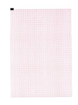 Recording Chart Paper Nihon Kohden™ Z-Fold Red Grid