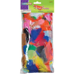 Turkey Plumage Feathers, Bright Hues Assorted, Assorted Sizes, 1 oz.