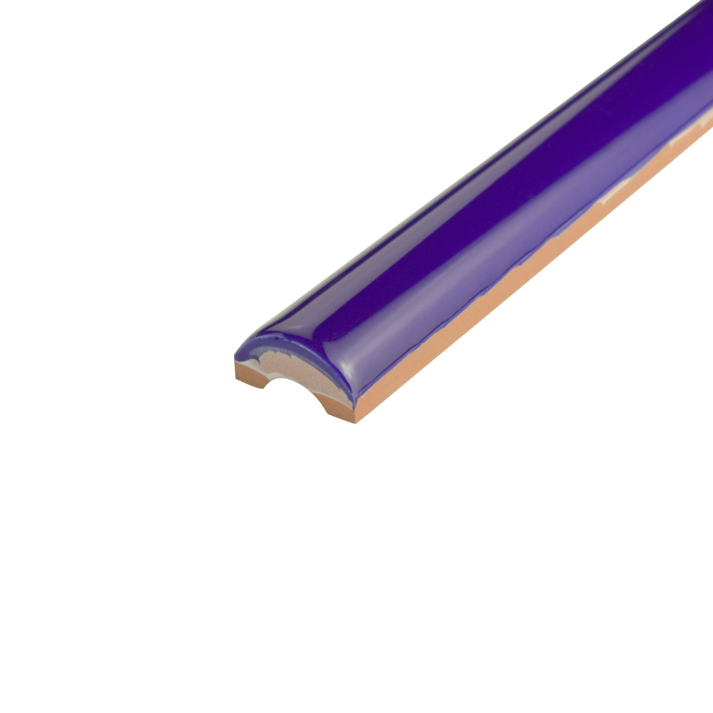 Bordon Moldura Azul 1 in. x 7-7/8 in. Ceramic Wall Trim