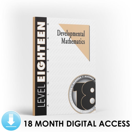Developmental Math: Level 18 Student Workbook | Algebra 2: Equations (18 Month Access)