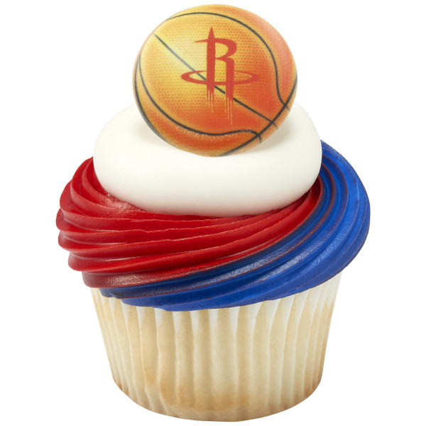 NBA Team Basketball Houston Rockets Cupcake Rings