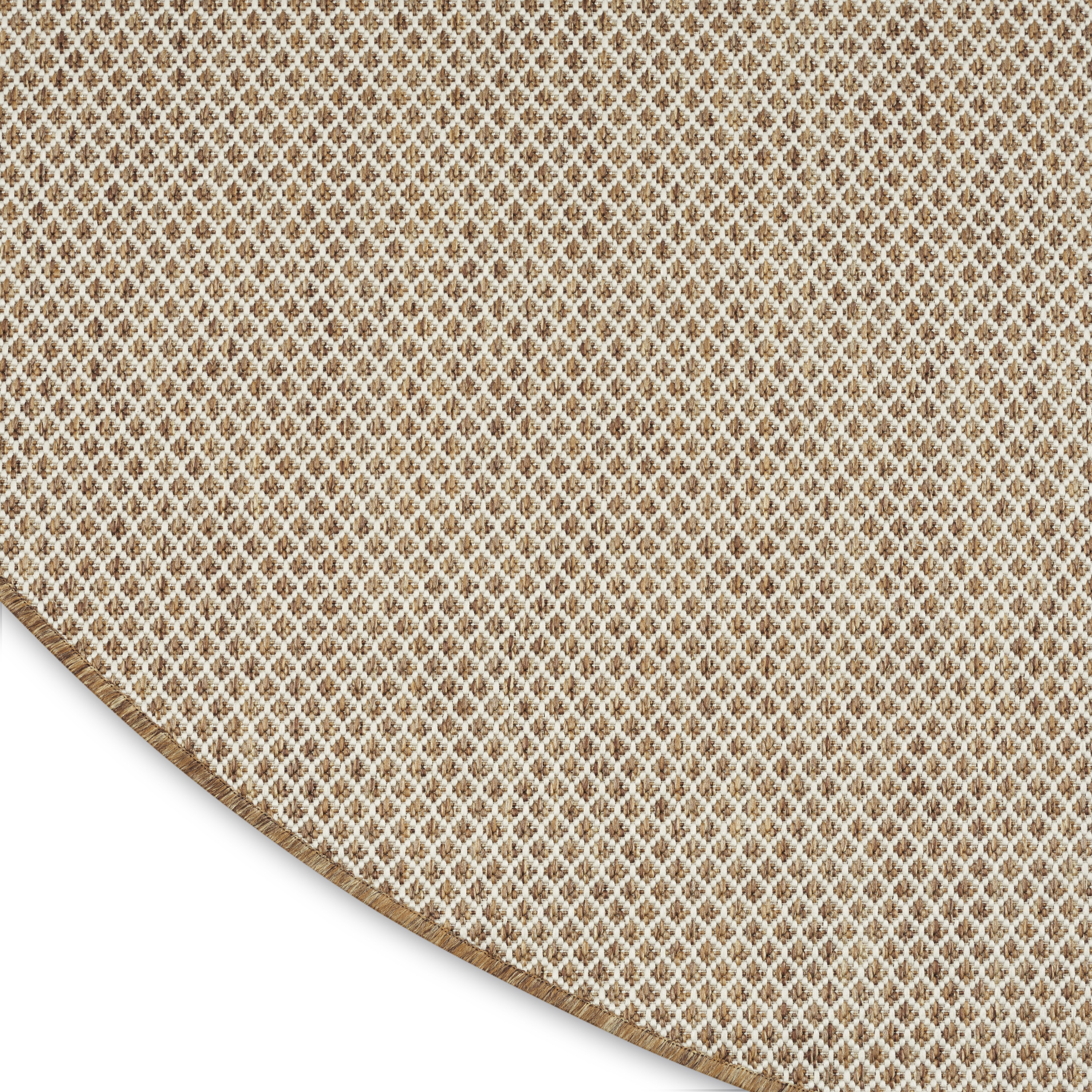 Nourison Courtyard 8' x Round Jute Ivory Modern Rug