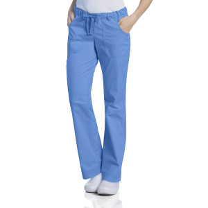 Landau Prewashed Cargo Scrub Pants for Women: Stretch, Drawstring, Straight Leg, 6 Pocket 2024-