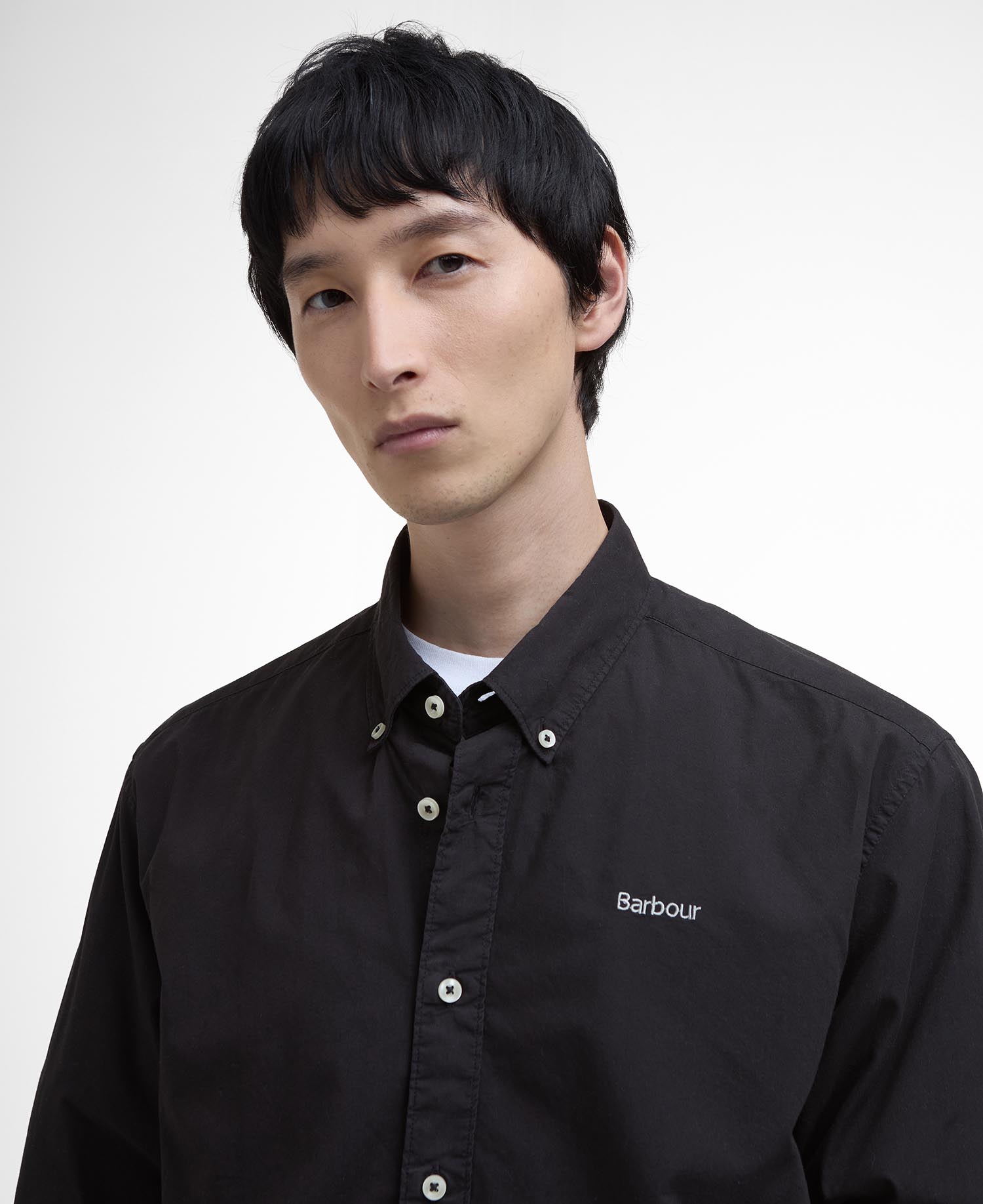 Camicia oversize in popeline tinto in capo image number 3