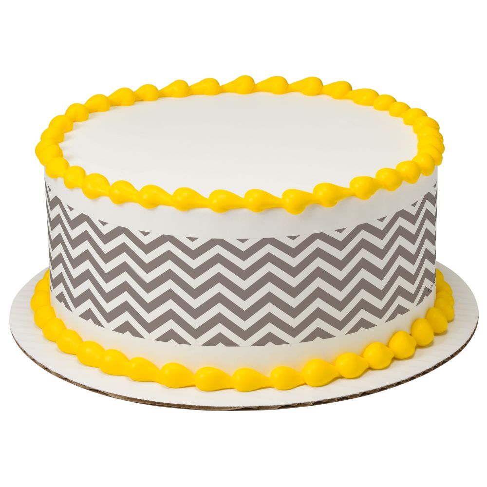 Image Cake Gray Chevron