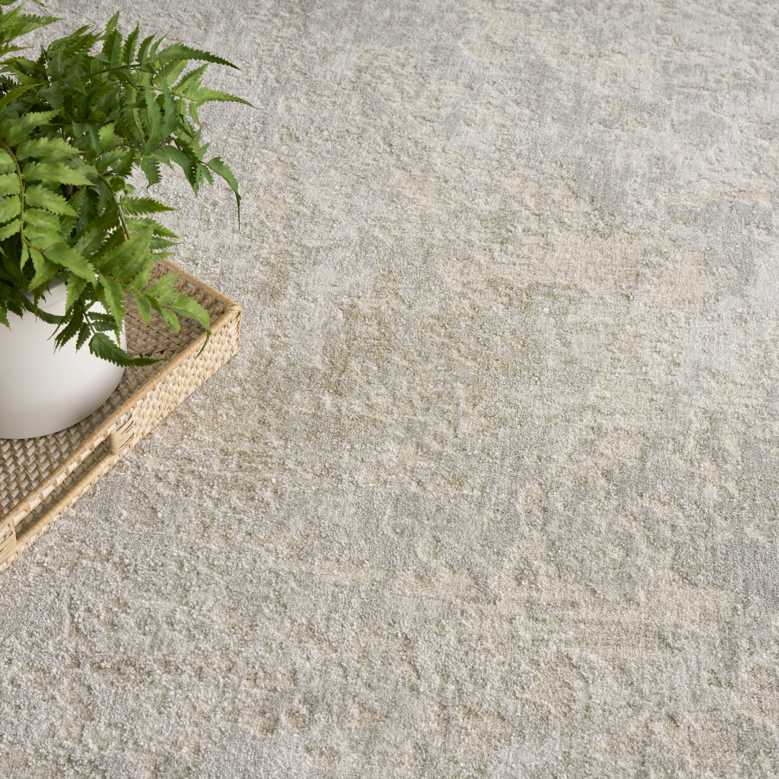 Nourison Envy 5'3" x 7'10" Ivory Grey Modern Indoor Rug