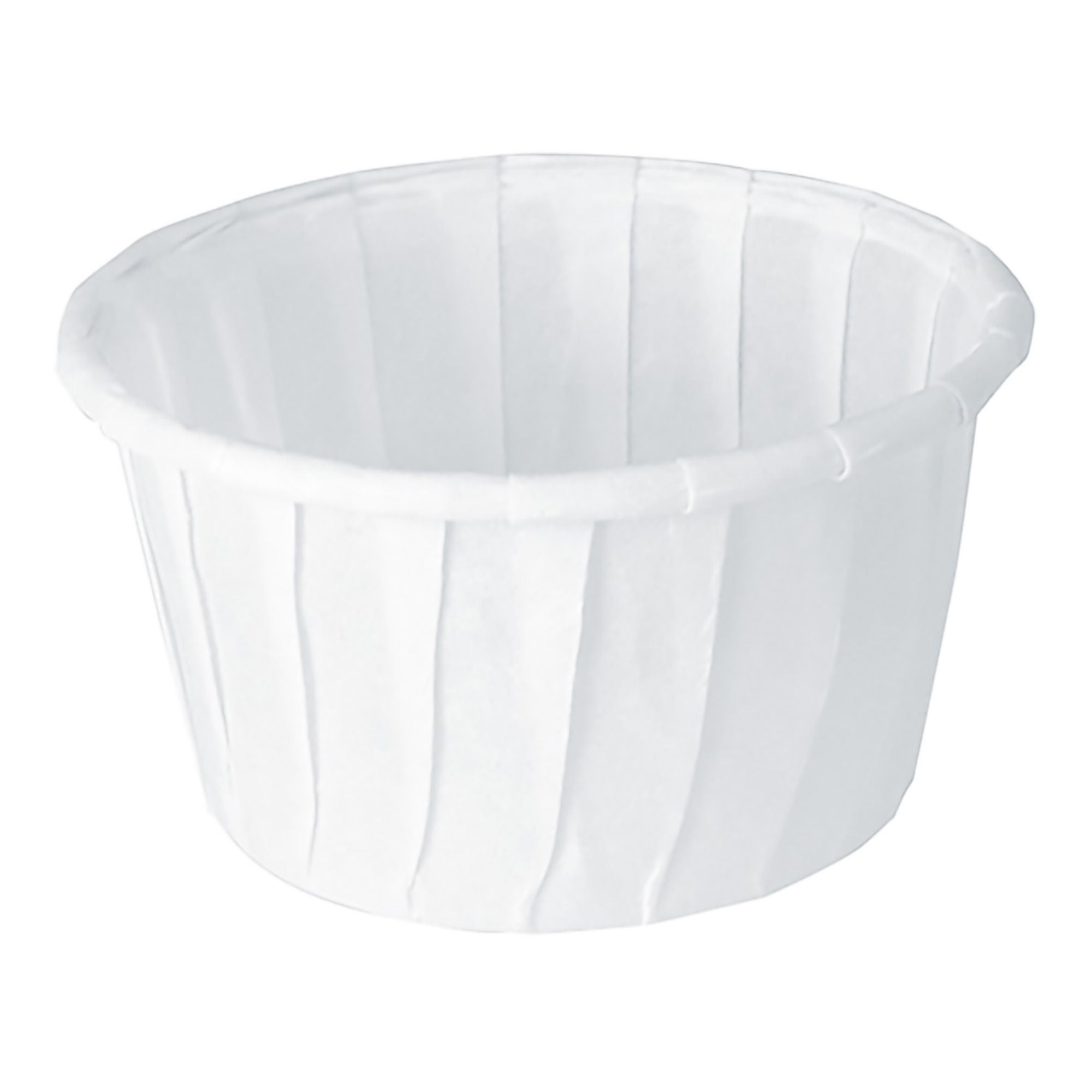 Solo Paper Soufflé Cup, White, 1.25-ounce capacity