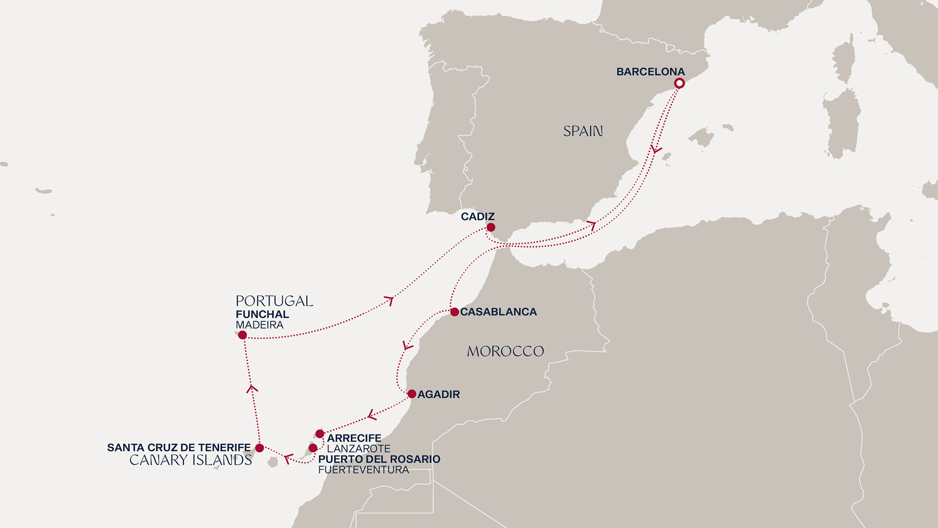 Itinerary map