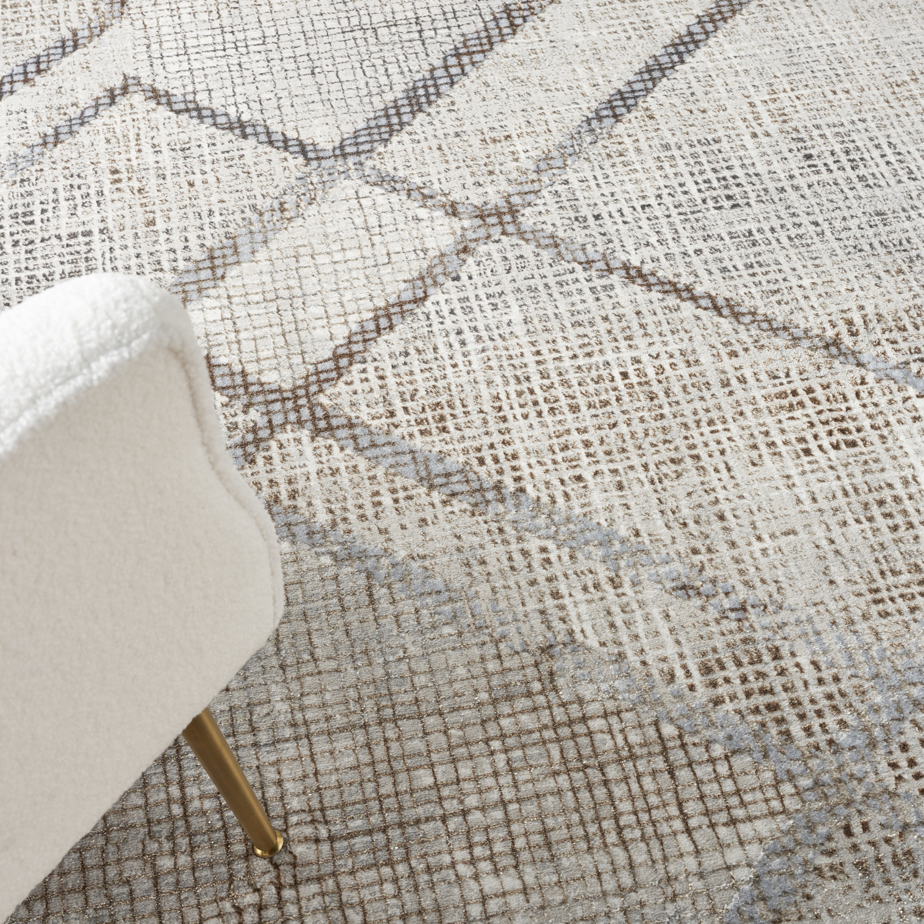 Nourison Sparkle 7'10" x 9'10" Grey Mocha Modern Indoor Rug