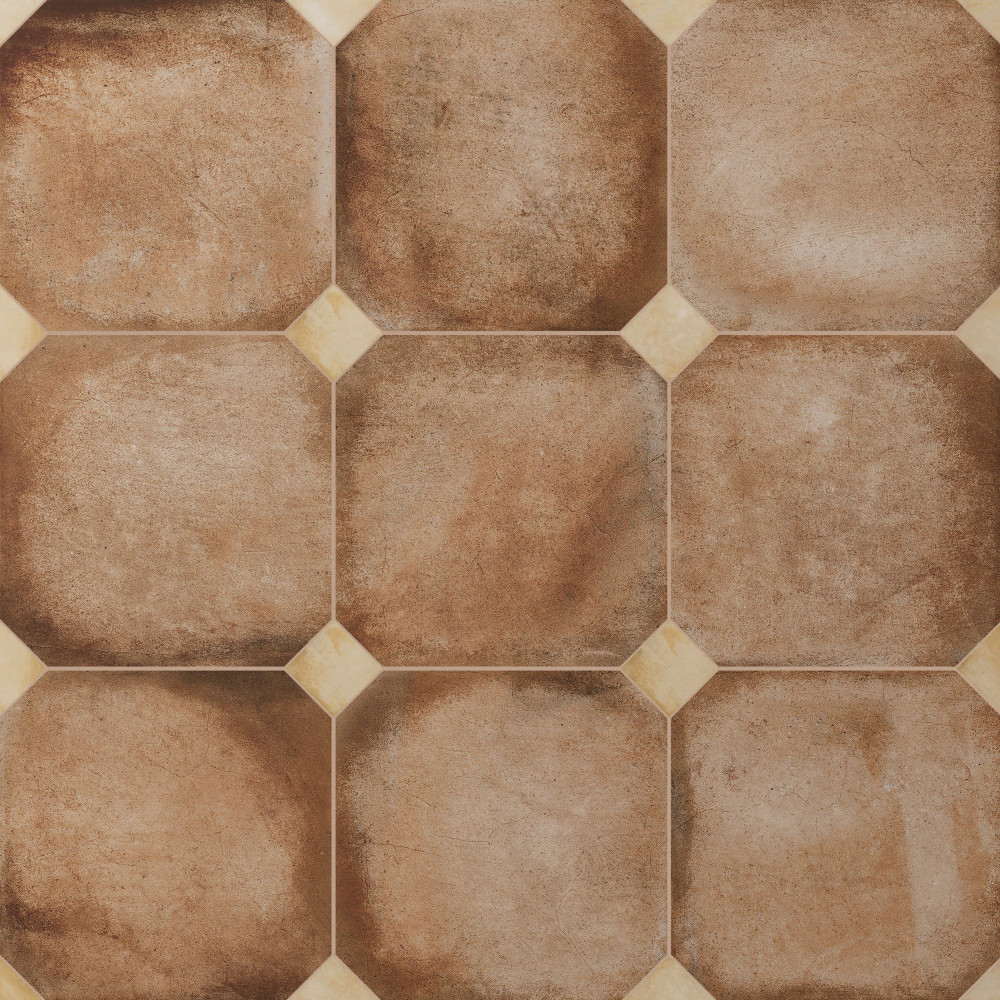 Laverton Octagon Natural with Taco Beige 7-7/8 in. x 7-7/8 in. Porcelain Floor and Wall Tile
