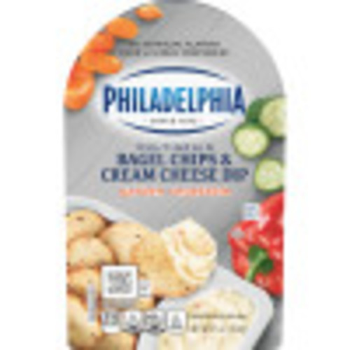 Philadelphia Garden Vegetable Bagel Chips and Cream Cheese Dip Image