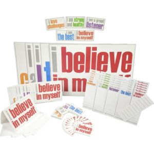Positivity Ultra Booster Set, Posters, Magnets, Notes, Page Keepers, Note Cards, 150 Pieces