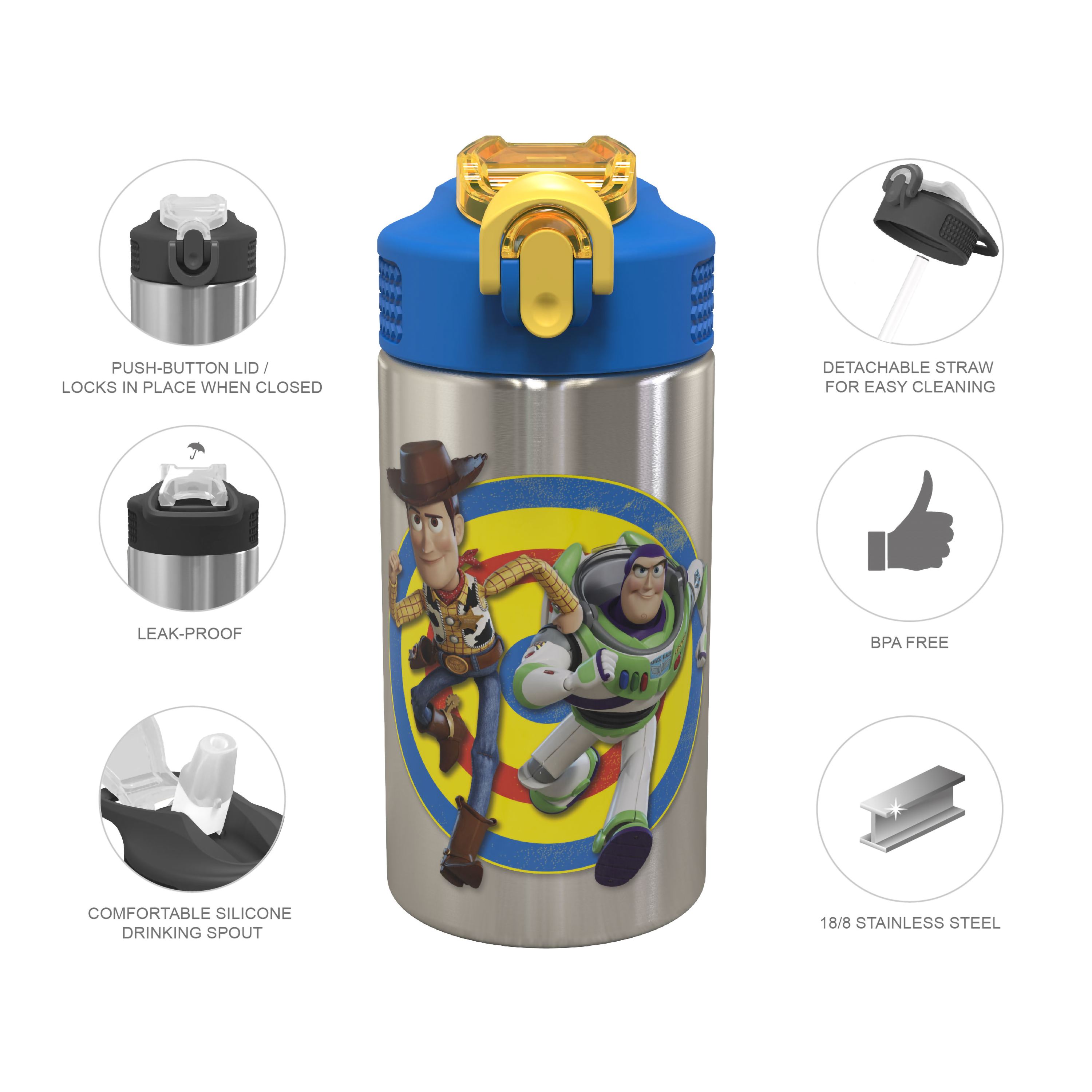 Toy Story 4 15.5 ounce Water Bottle, Buzz & Woody slideshow image 8 Toy Story 4 15.5 ounce Water Bottle, Buzz & Woody slideshow image 8