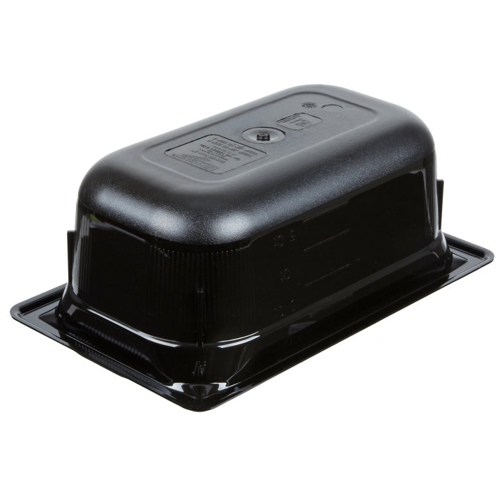 Fourth-size 4-inch-deep Super Pan® high-temperature plastic pan in black