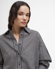 Adaline Gingham Long-Sleeved Shirt Dark Navy/Light Sand