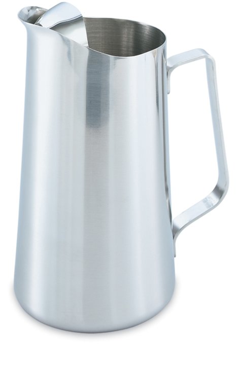 2-quart stainless steel water pitcher with ice guard