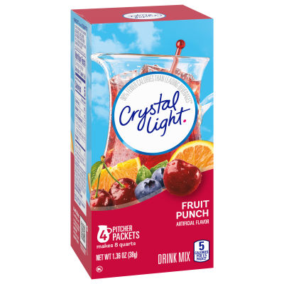 Crystal Light Fruit Punch Drink Mix, 4 ct Pitcher Packets