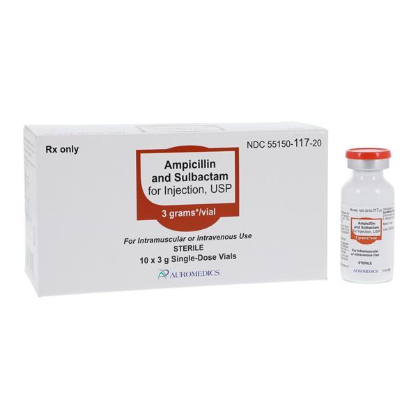 Ampicillin/Sulbactam Injection 3gm/vl Powder SDV 10/Box