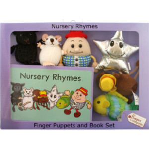 Nursery Rhymes Finger Puppets and Book Set
