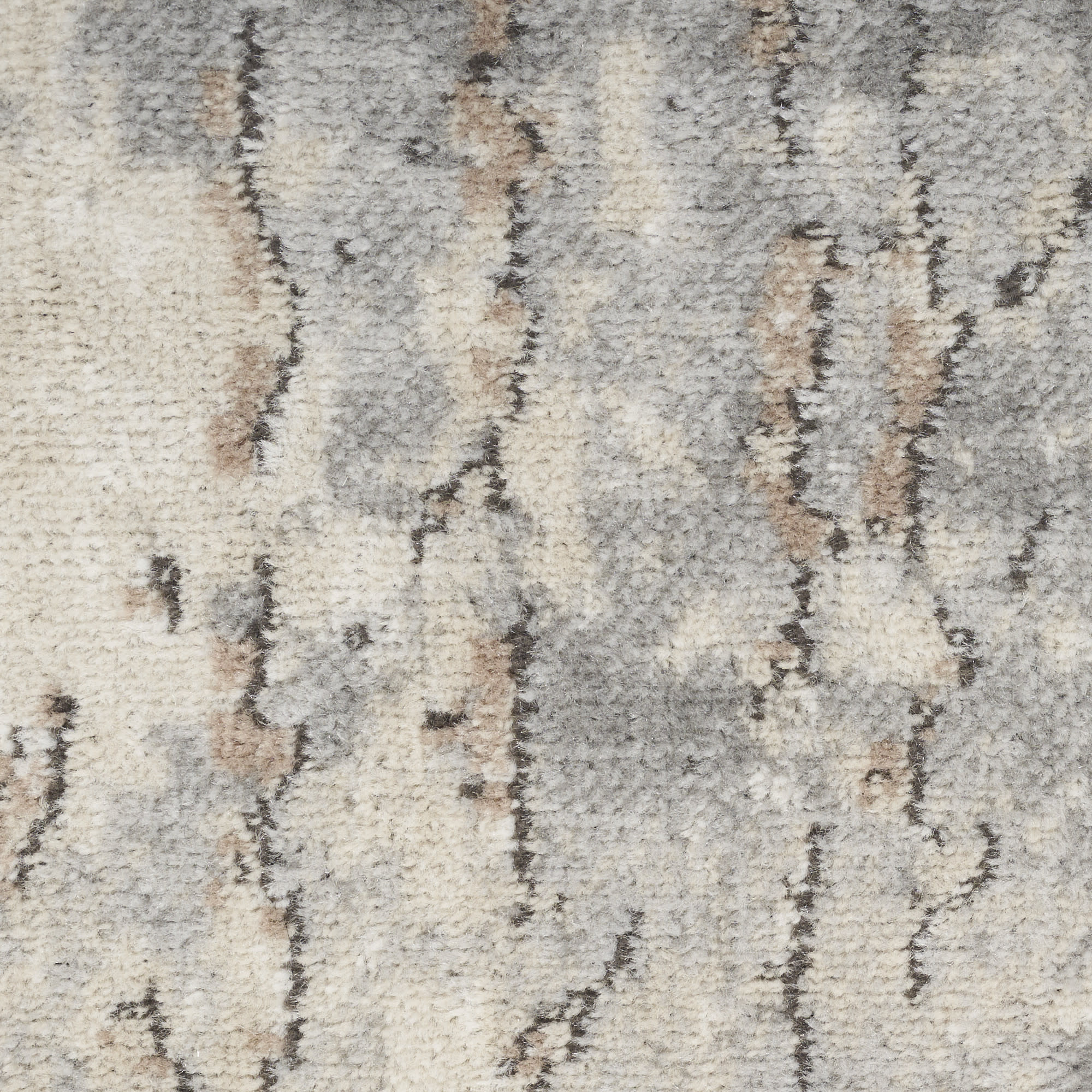Nourison Quarry 7’10” x Round Beige Grey Modern Indoor Rug