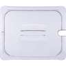 Carlisle, StorPlus, Polycarbonate Notched Handled Universal Lid 1/2 Size, Clear