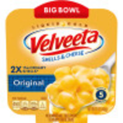 Velveeta Shells & Cheese Original Shell Pasta w/ 2X the Creamy Shells Microwavable Meal, 5 oz Tray