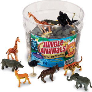 Jungle Animal Counters, Set of 60