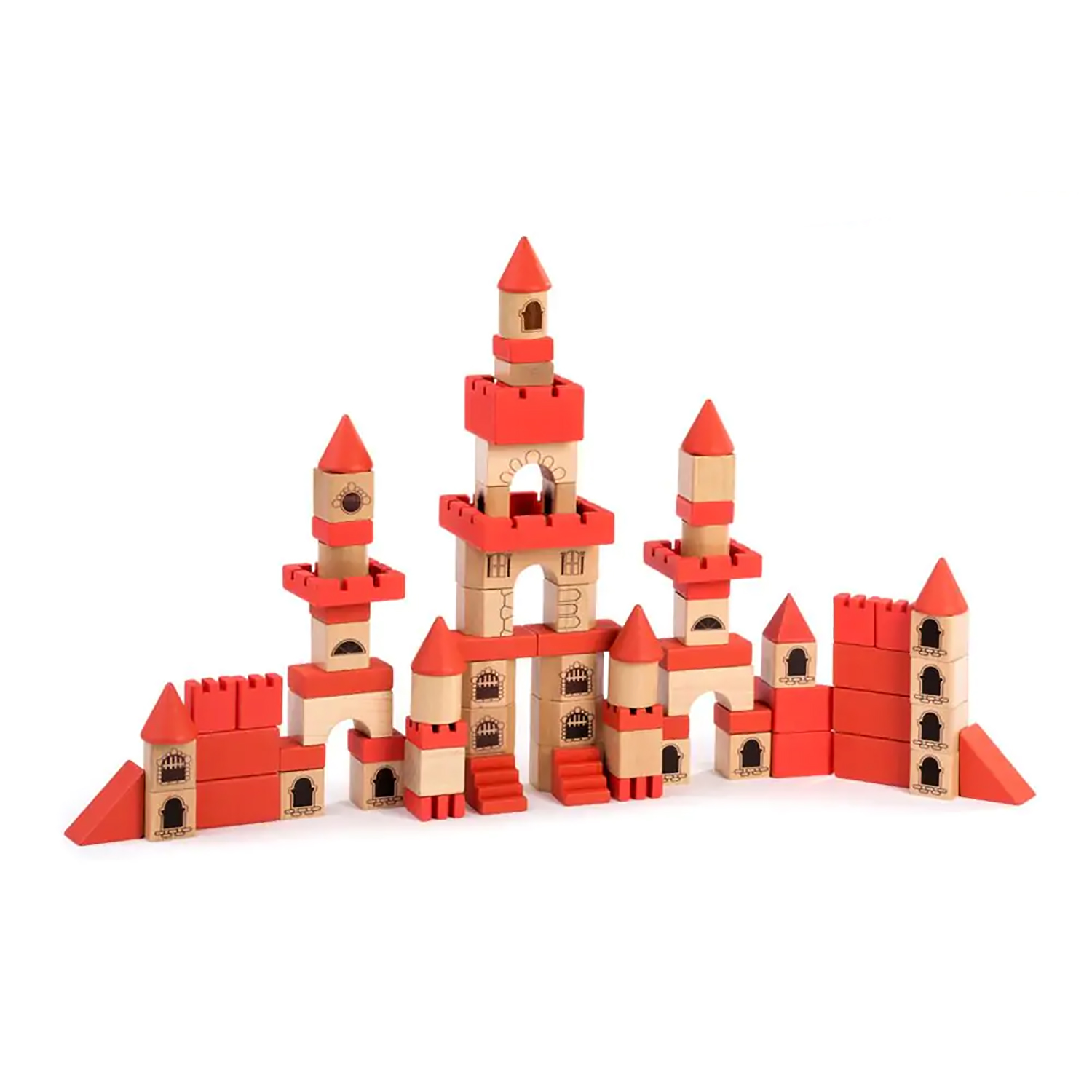 Miniland Wooden Stacking Castle image number null