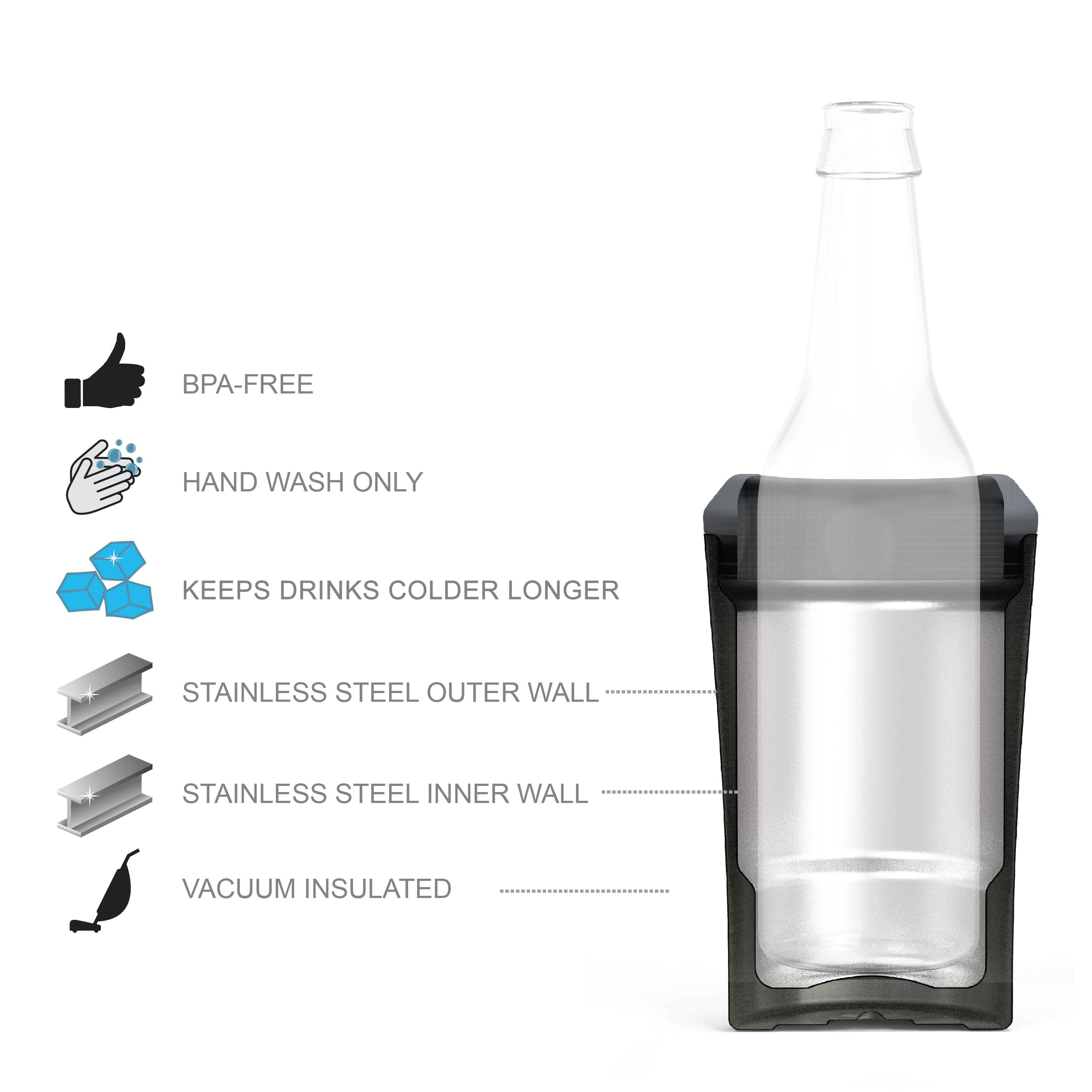 Zak Hydration 12 ounce Double Wall Stainless Steel Can and Bottle Cooler with Vacuum Insulation, Tangerine slideshow image 4 Zak Hydration 12 ounce Double Wall Stainless Steel Can and Bottle Cooler with Vacuum Insulation, Tangerine slideshow image 4