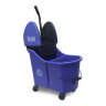 Hillyard, Dual-Cavity, 35qt, Mop Bucket w/ Downpress Wringer, Blue