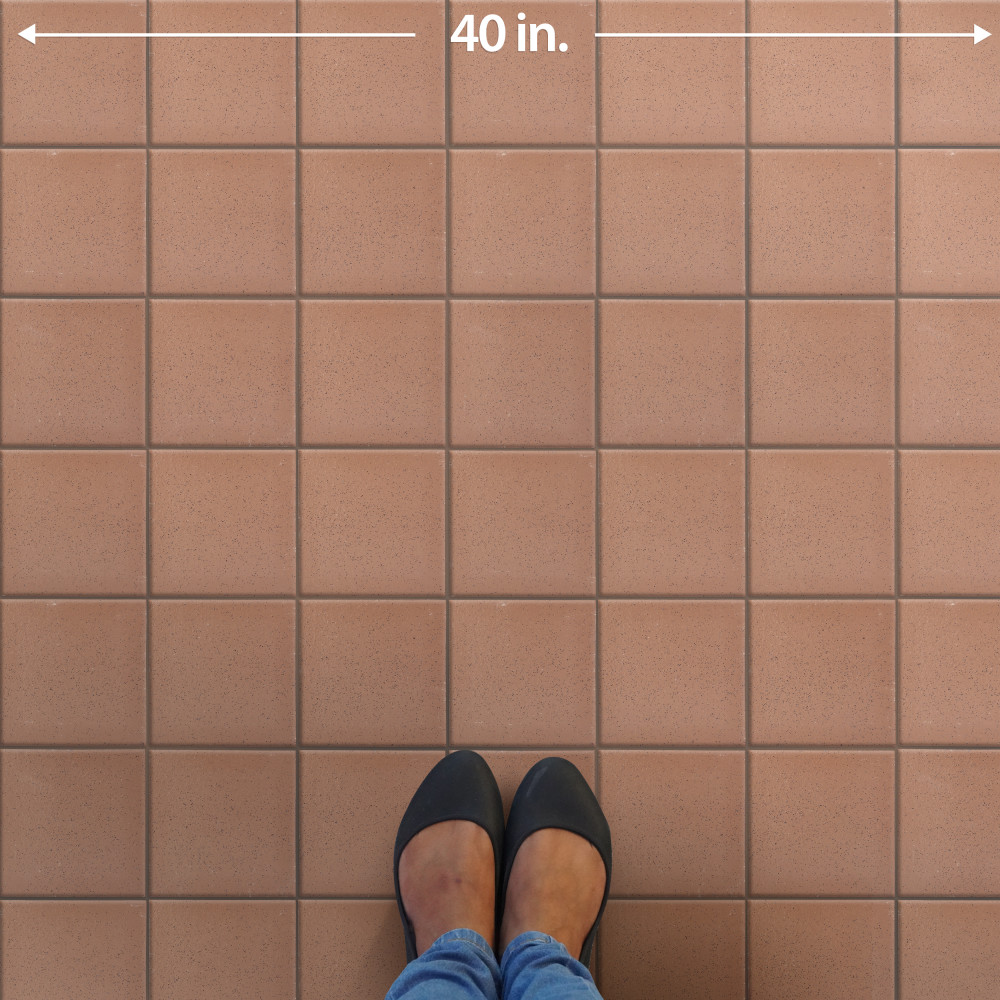 Lincoln Quarry Abrasive Mayflower Red 6 in. x 6 in. Ceramic Floor and Wall Tile