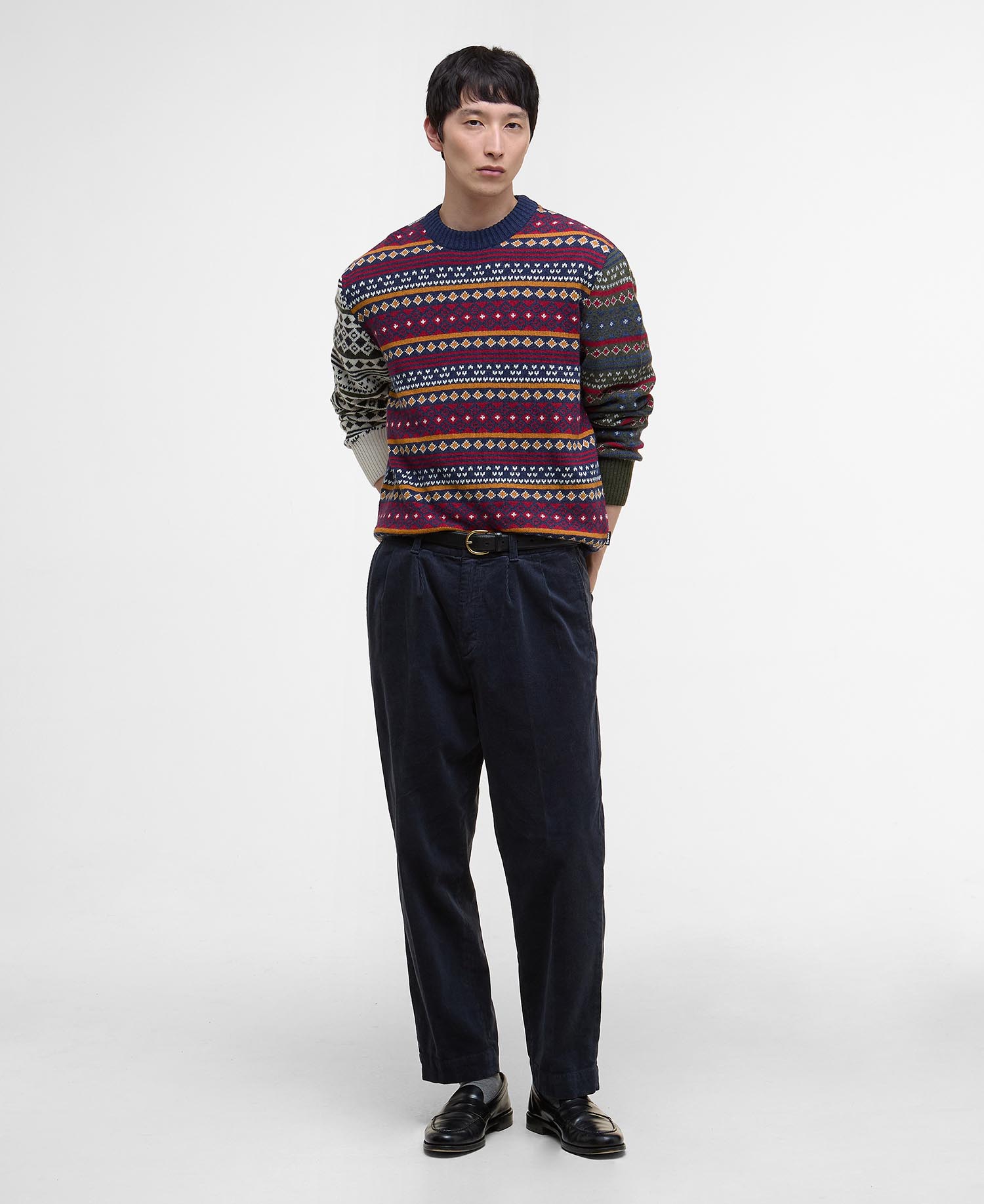 Maglione girocollo Patchwork Fair Isle image number 1