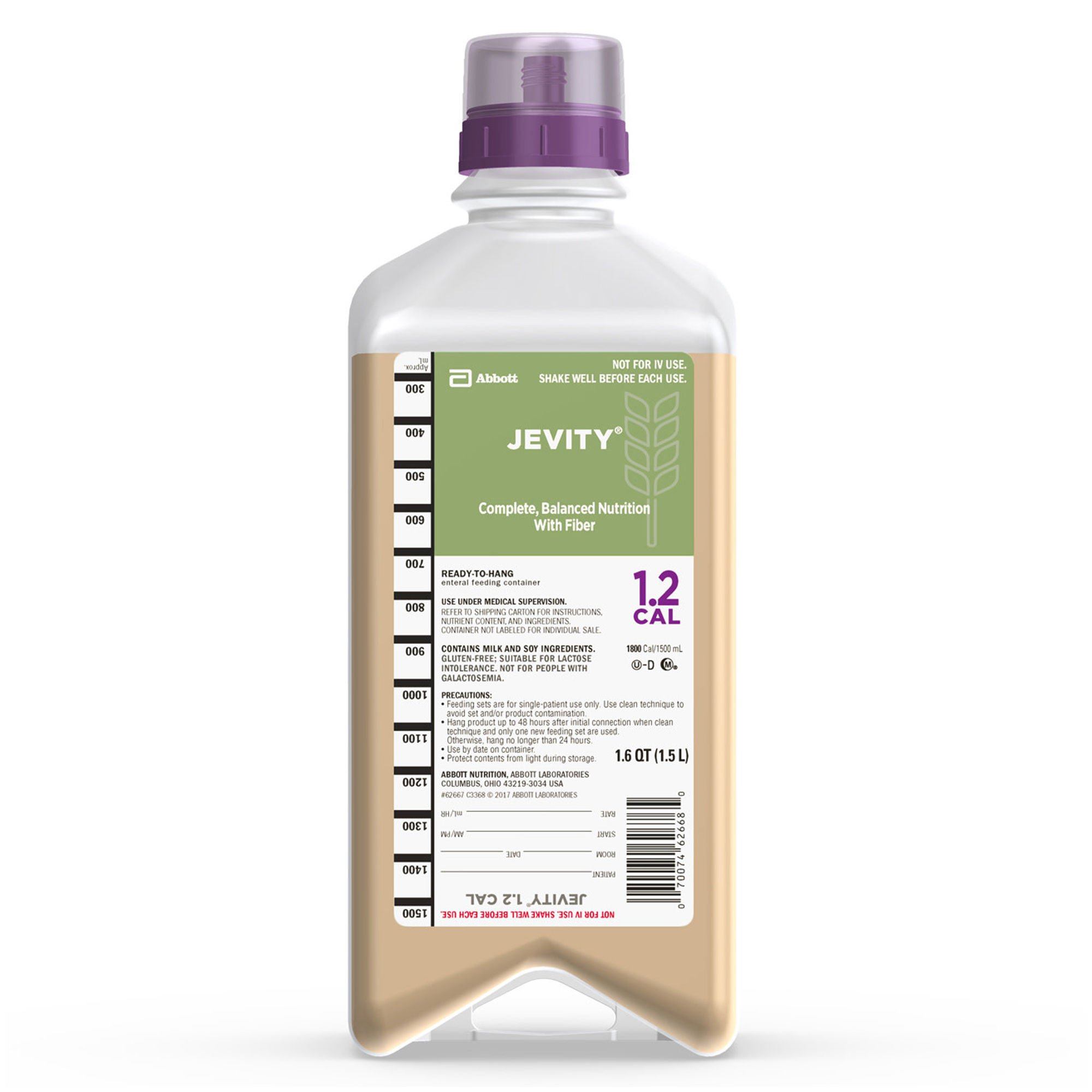 Jevity® 1.2 Cal Tube Feeding Formula, 1.5 Liter Carton