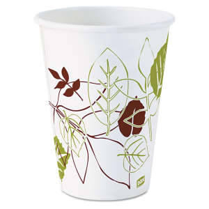 Dixie®, Pathways, Paper Hot Cups, 12 oz, White