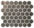 Regina Dark Gray 2×2 Hexagon Mosaic Glossy