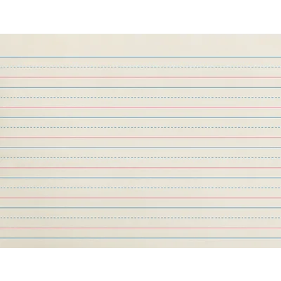 Zaner-Bloser  Newsprint Handwriting Paper, Dotted Midline, Grade K, 3/4 in x 3/8 in x 3/8 in ruled 10-1/2
