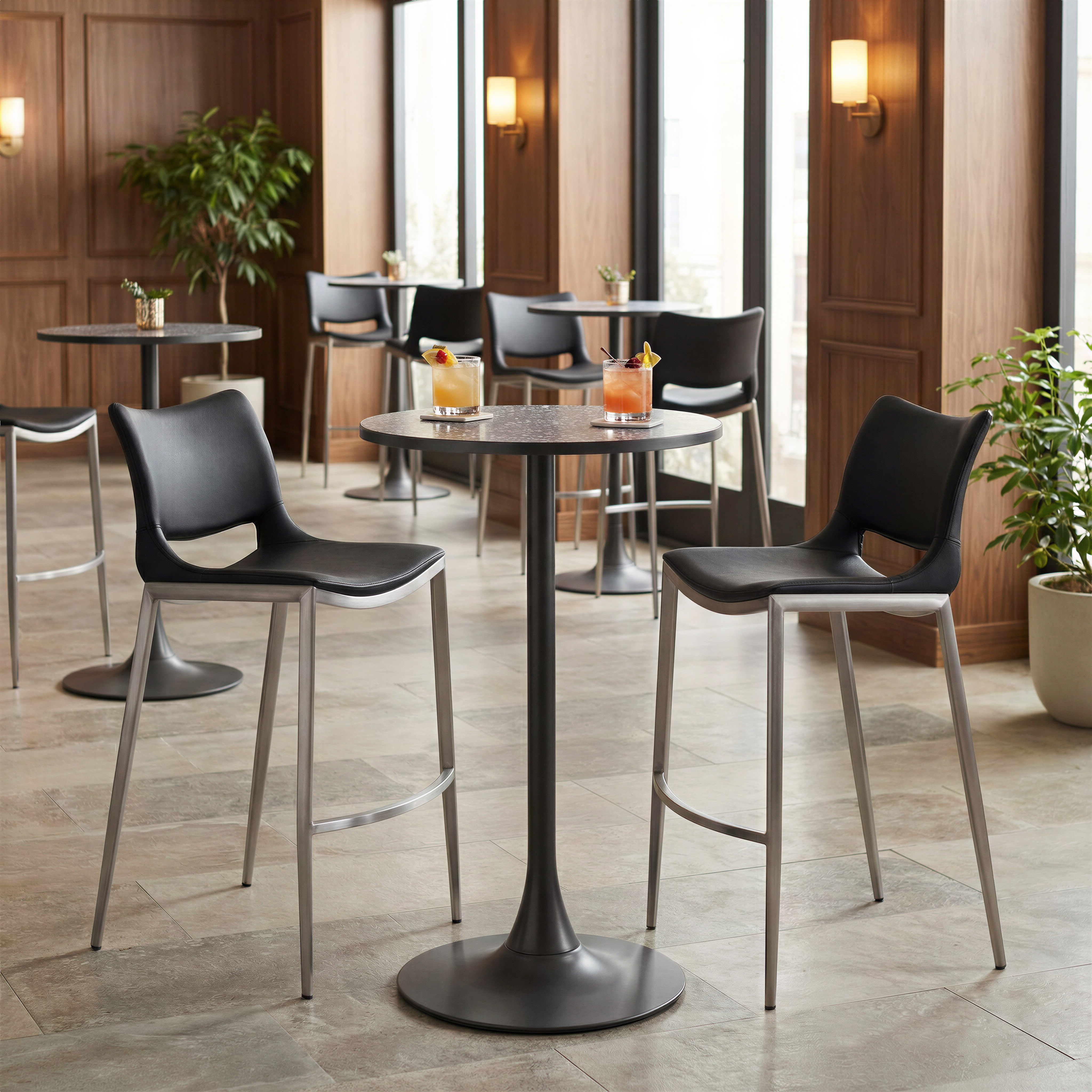 Bite Bar Table Gray & Black product image