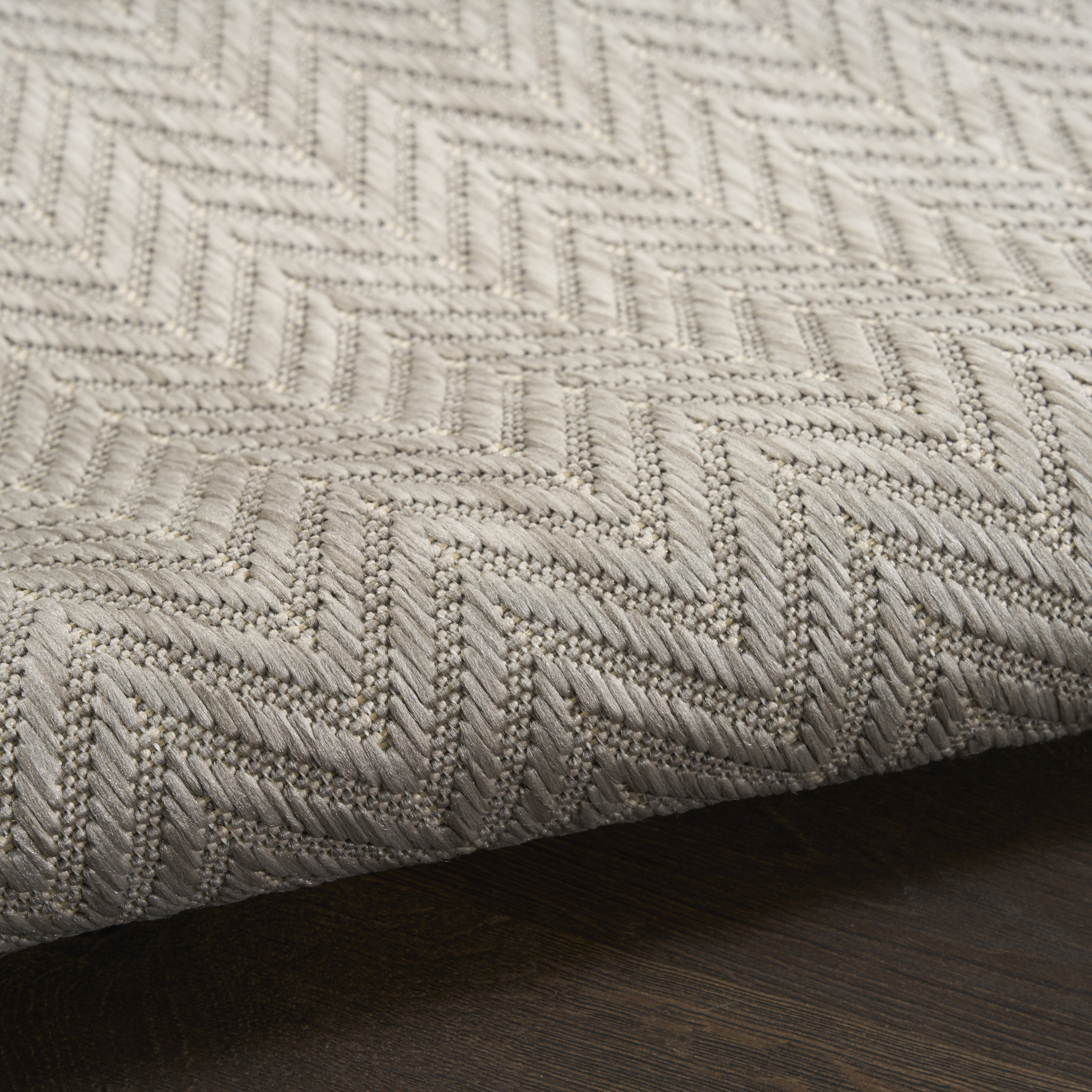 Nourison Horizon Indoor/Outdoor 4' x 6' Grey Modern Rug