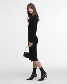 Peyton Knitted Midi Dress Classic Black