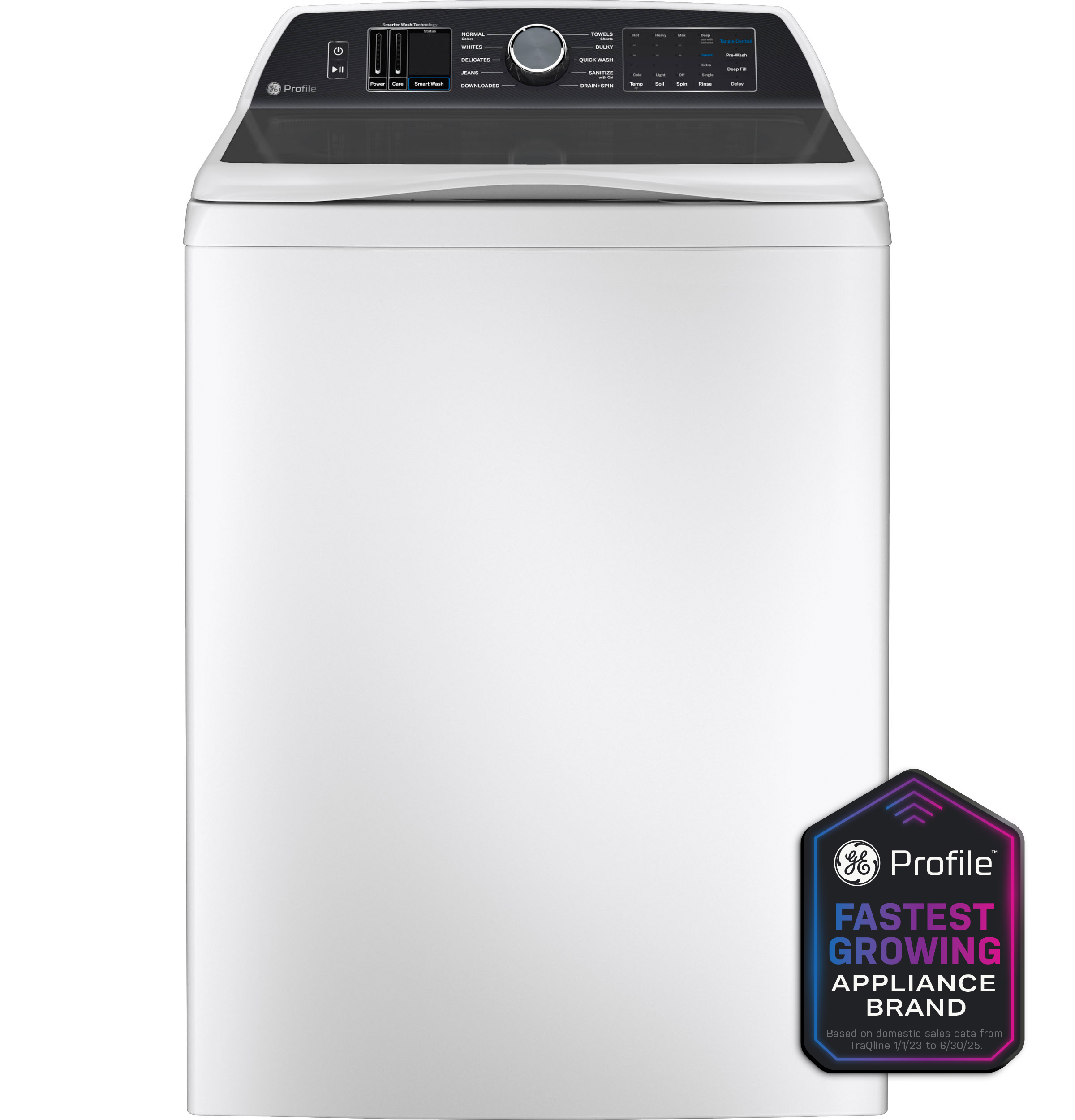 GE Profile™ ENERGY STAR® 5.3  cu. ft. Capacity Washer with Smarter Wash Technology and FlexDispense™