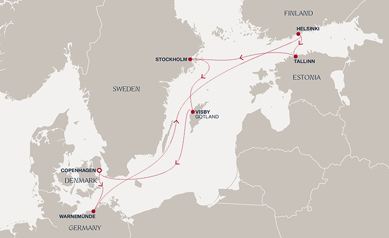 Itinerary map