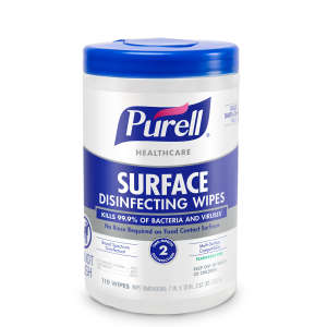 GOJO, PURELL® Healthcare Surface Disinfecting Wipes  ,  110 Wipes/Container