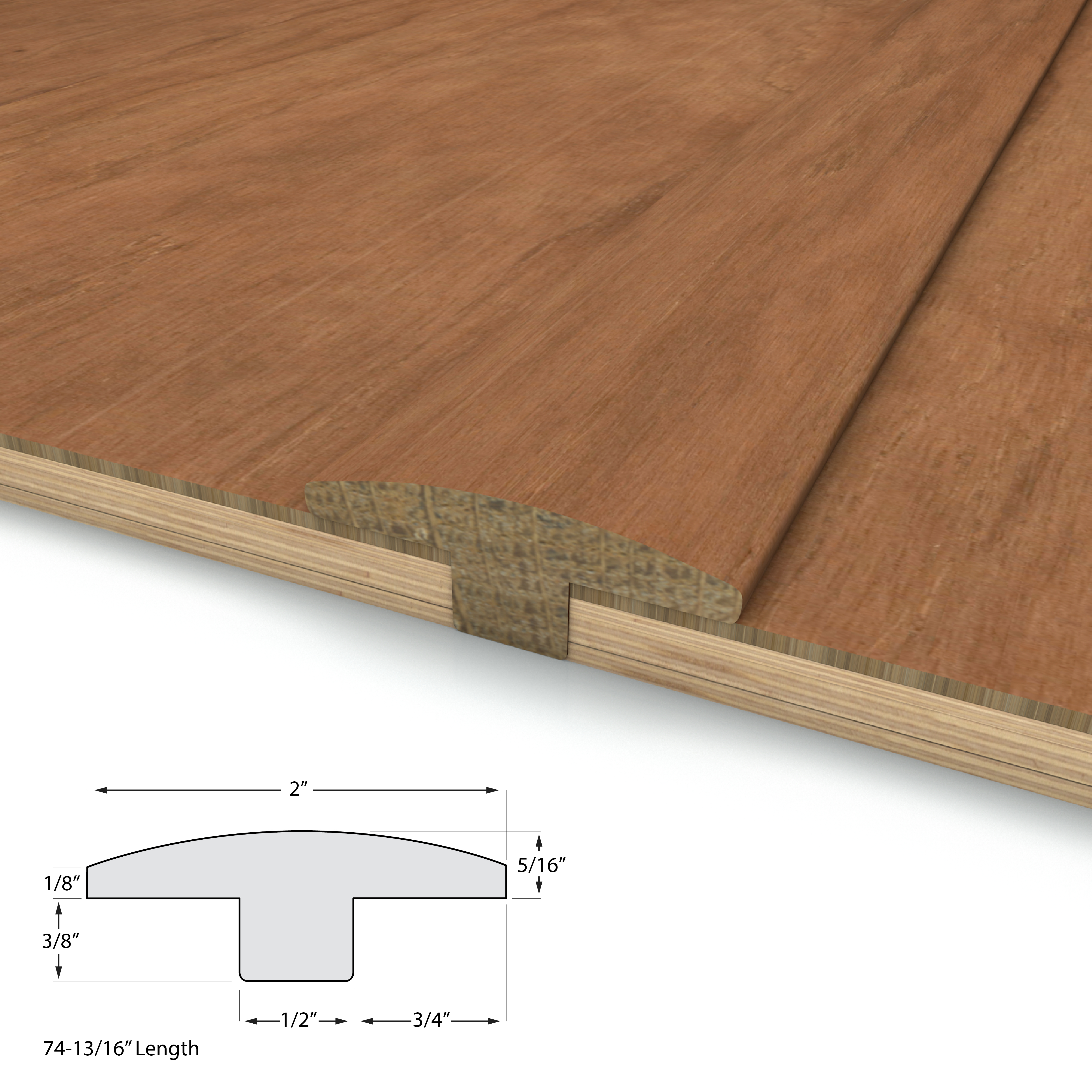 Cured Hickory Varietals T-Molding view 2