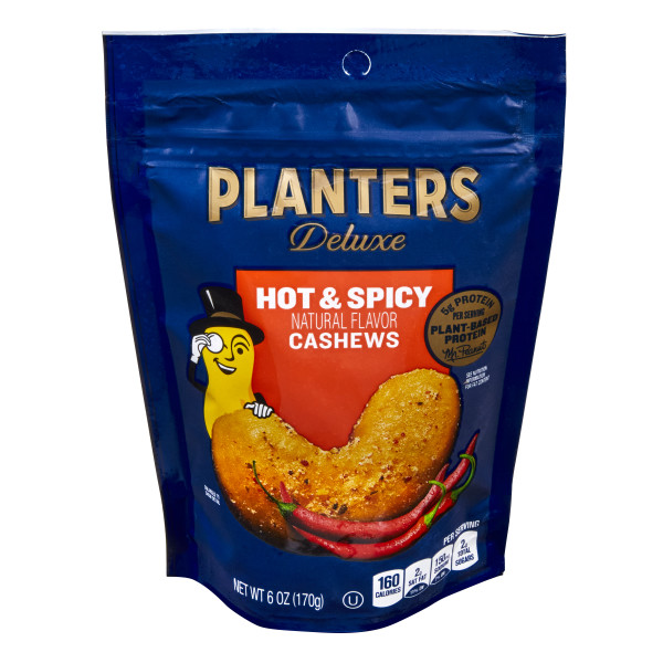 PLANTERS(r) Hot N Spicy Cashews 8/6oz . C1C1 - Front Center In Package (Hi Res)